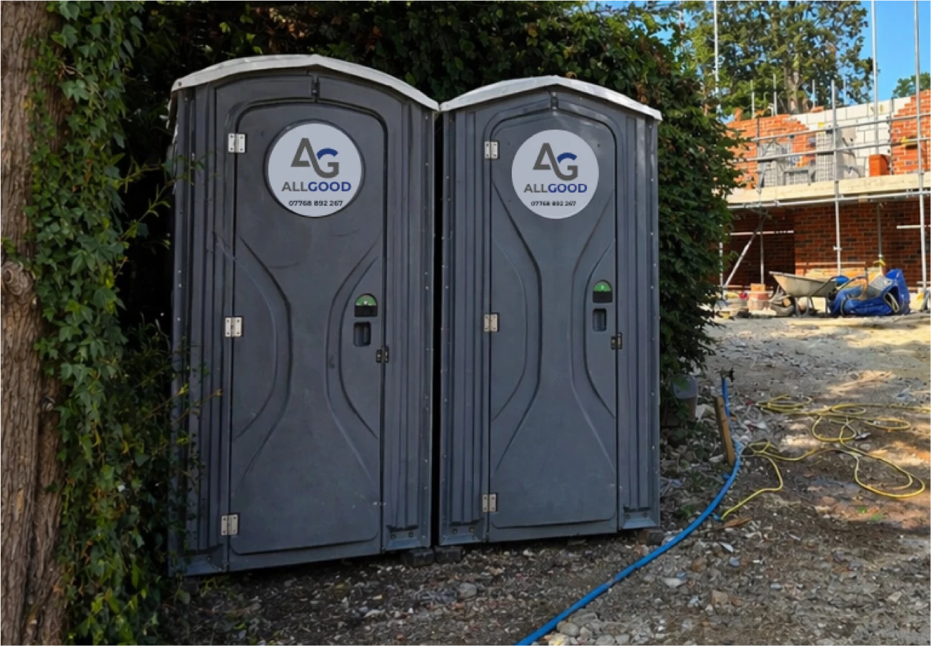 site toilet hire 2 Toilets on site hired to local builders